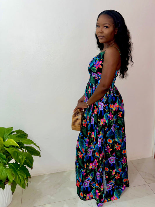 Black Floral Maxi Dress