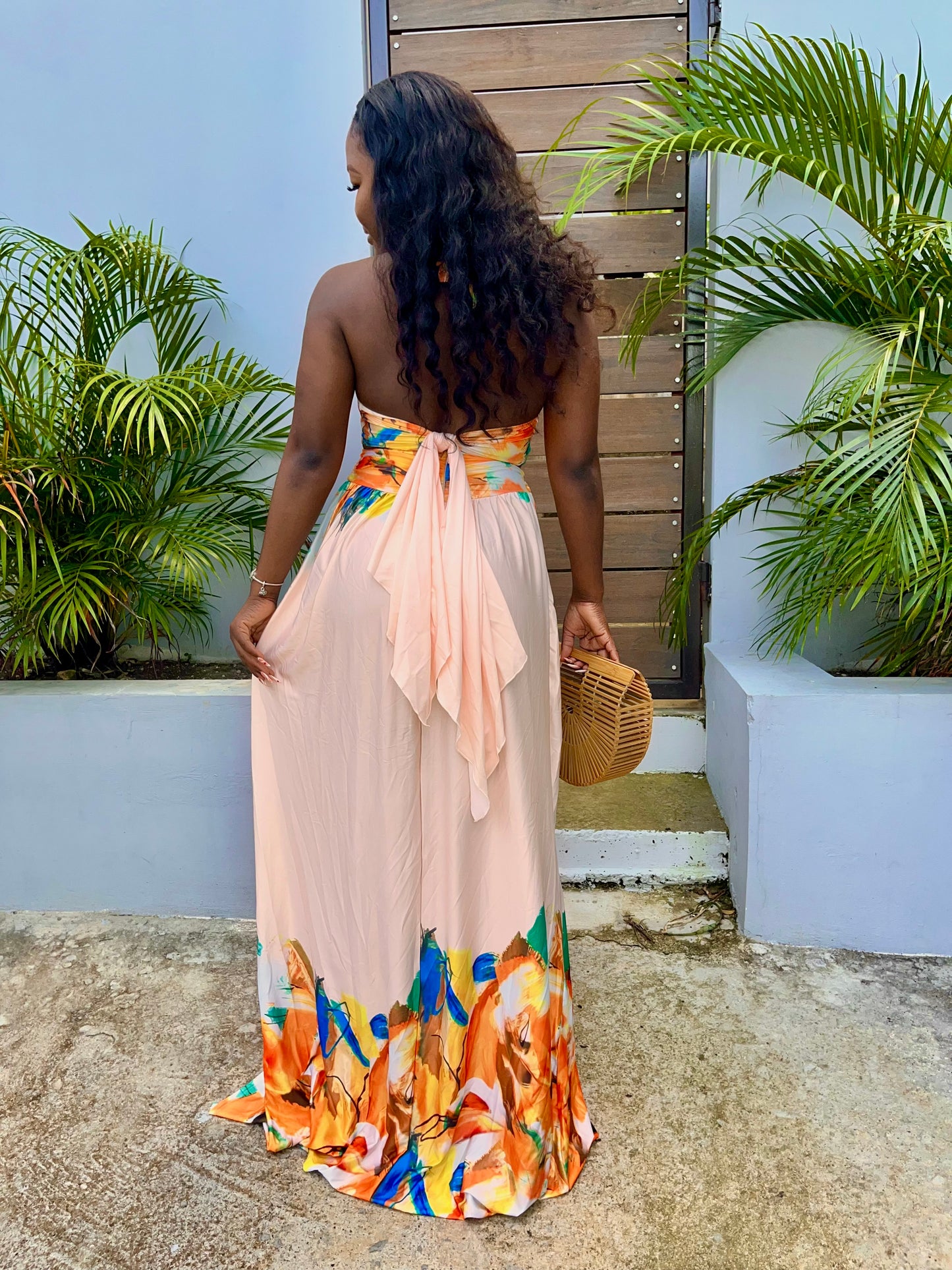 Vibrant Tropical Maxi Dress