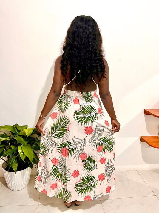 Floral White Maxi Dress