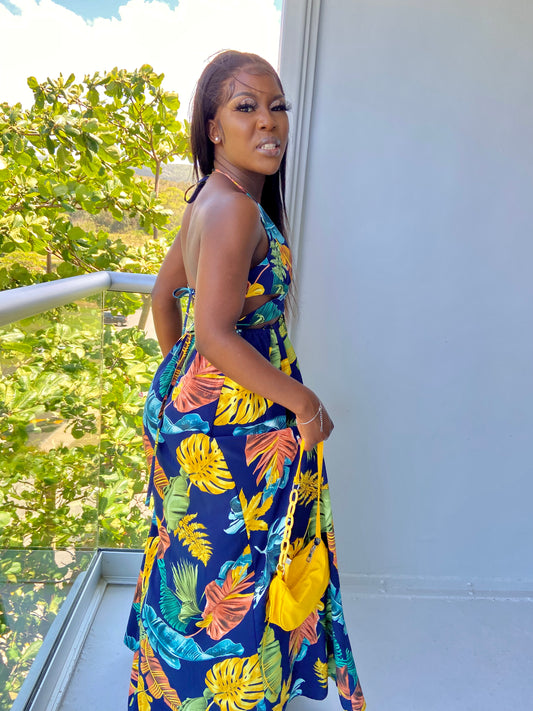 Santi Maxi Dress Navy Blue