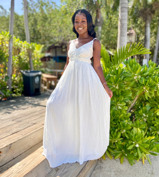 Goddess Vibe Maxi Dress White