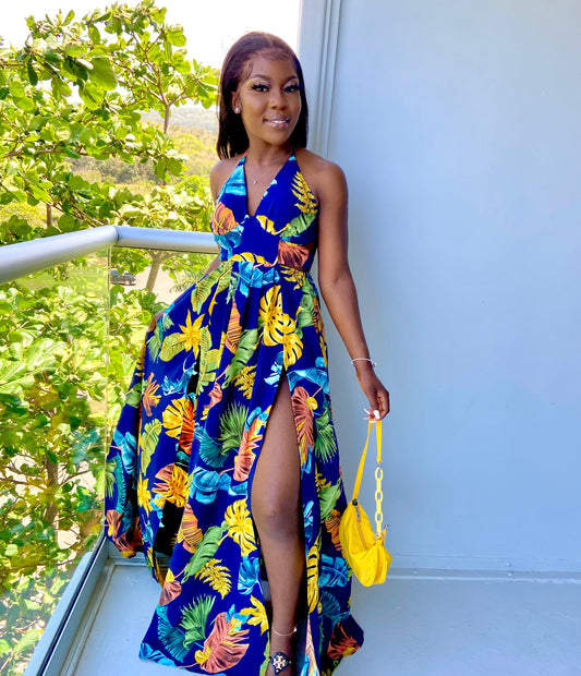 Santi Maxi Dress Navy Blue