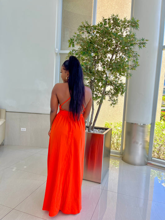 Call Me Maybe Maxi Dress Orange