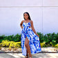 Tropical Blue Maxi Dress