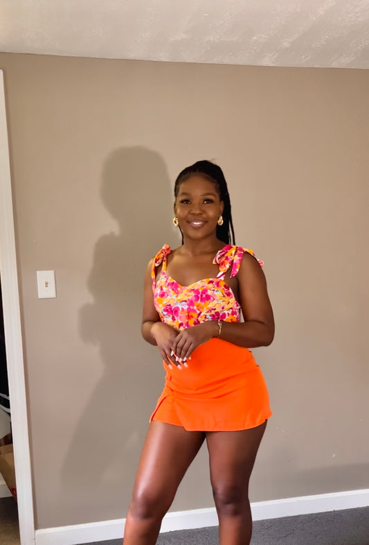 Shorts set orange