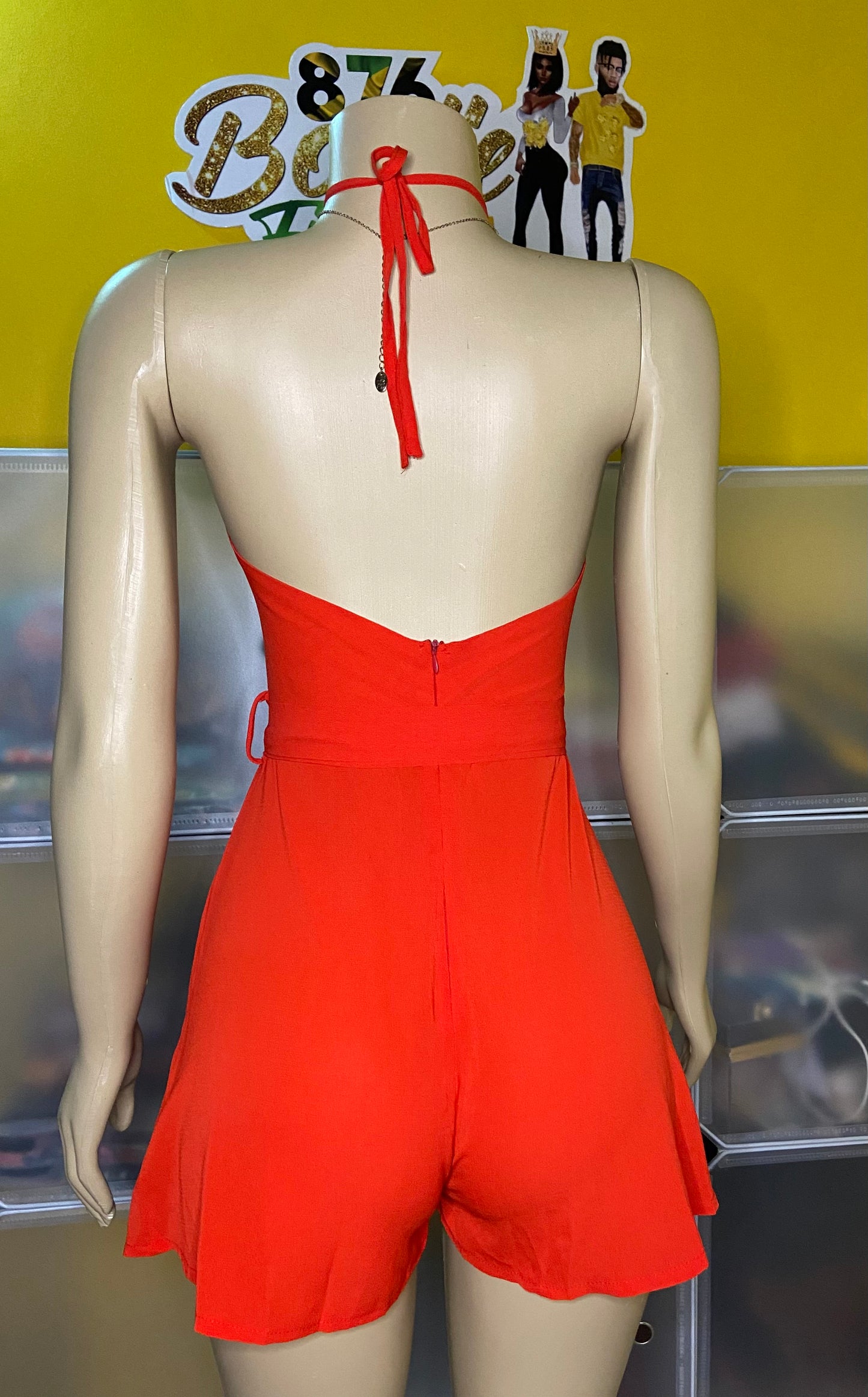 Spring Fling Romper- Red