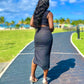 Twisted Vibe Skirt Set-Black